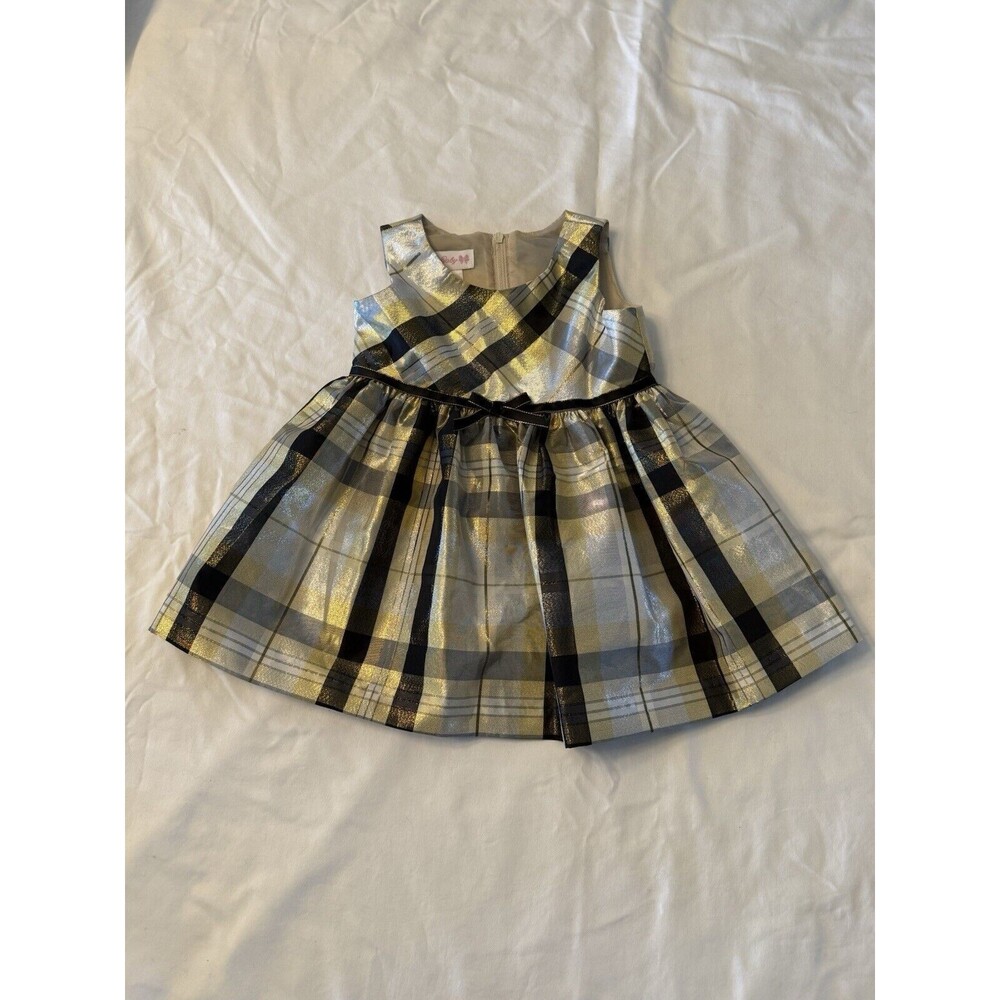 bonnie baby dress 12 M Metallic Gold